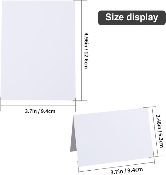 Place Cards for Table Setting, 50 Pcs Blank Tent Cards - 3.7x2.48 In