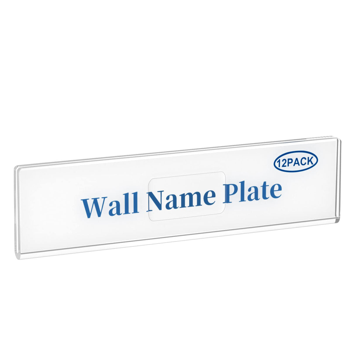 AITEE 12 Pack Acrylic Name Plates L-Shaped Display Holder for Office Desks