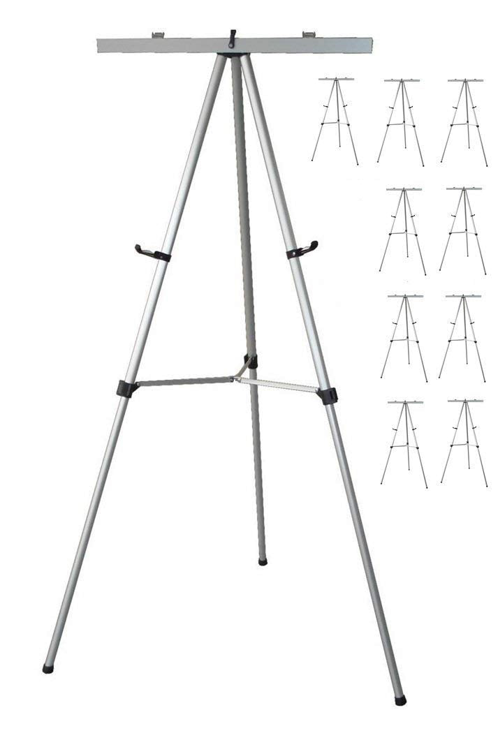 Audio-Visual Direct Adjustable Aluminum Flip-Chart Easel, 37"-70", Black