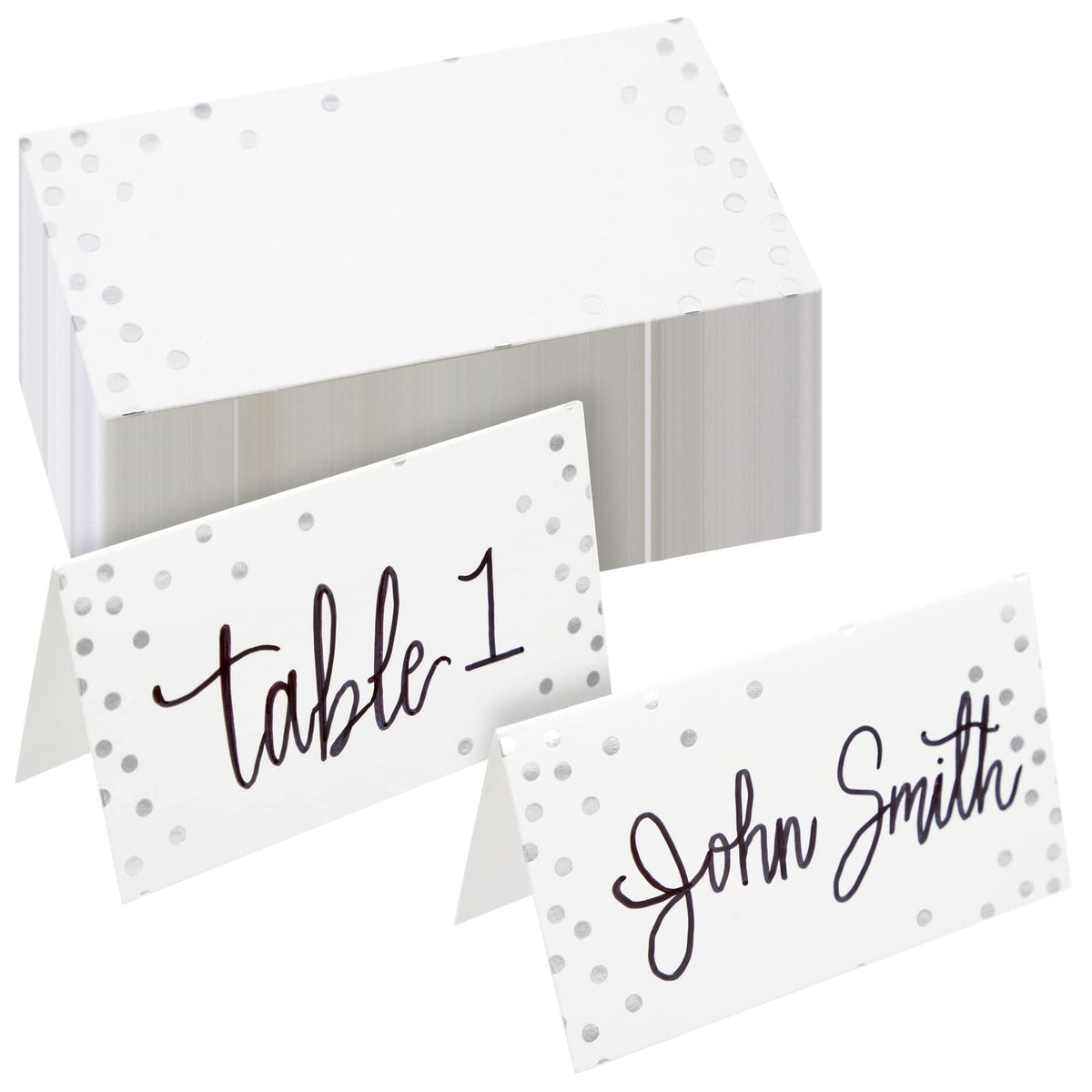 BEST PAPER GREETINGS 100 Pack Gold Border Paper Place Cards Table Seating