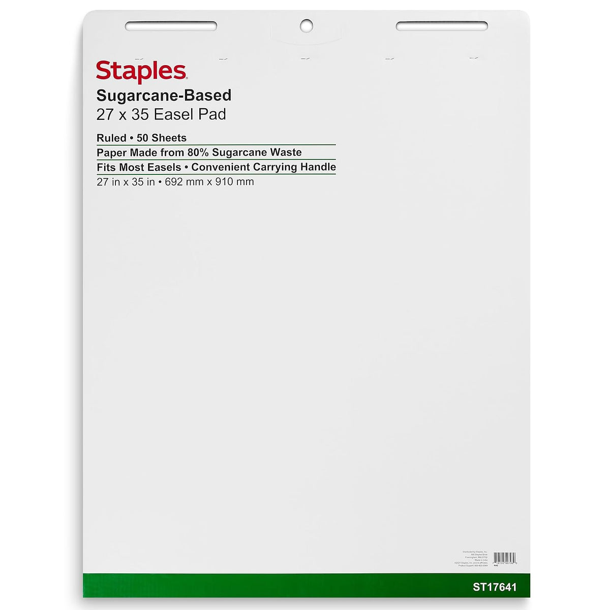Staples Stickies Tabletop Easel Pad, 20x23 Inch, White, 20 Sheets