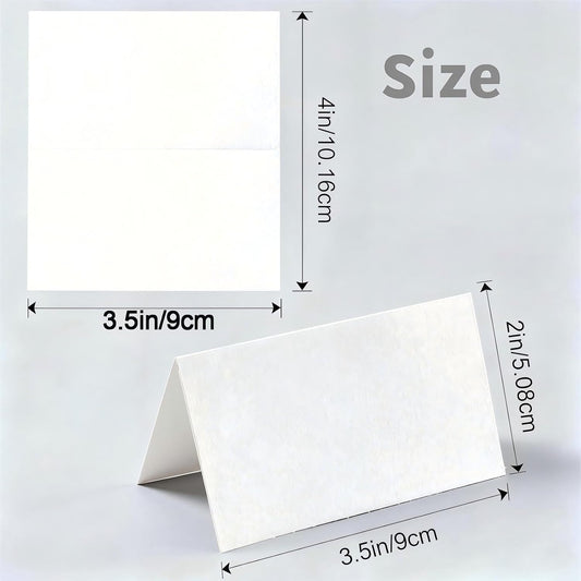 150 Pcs Printable Tent Cards Place Cards Name Table Cards 3.5''x2'' Reusable Desk Name Cards for Weddings Guest, Office, Meetings, Dinner Party, Business Events