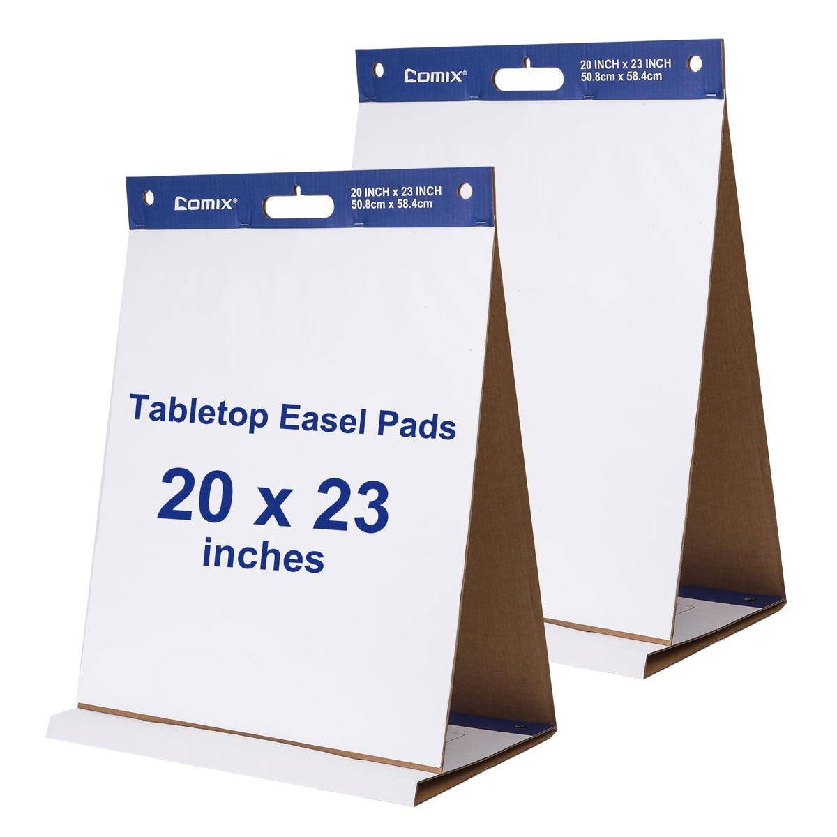 Comix Tabletop Easel Pads, 20 x 23 In Flip Chart, 20 Sheets/Pad, 2 Pads