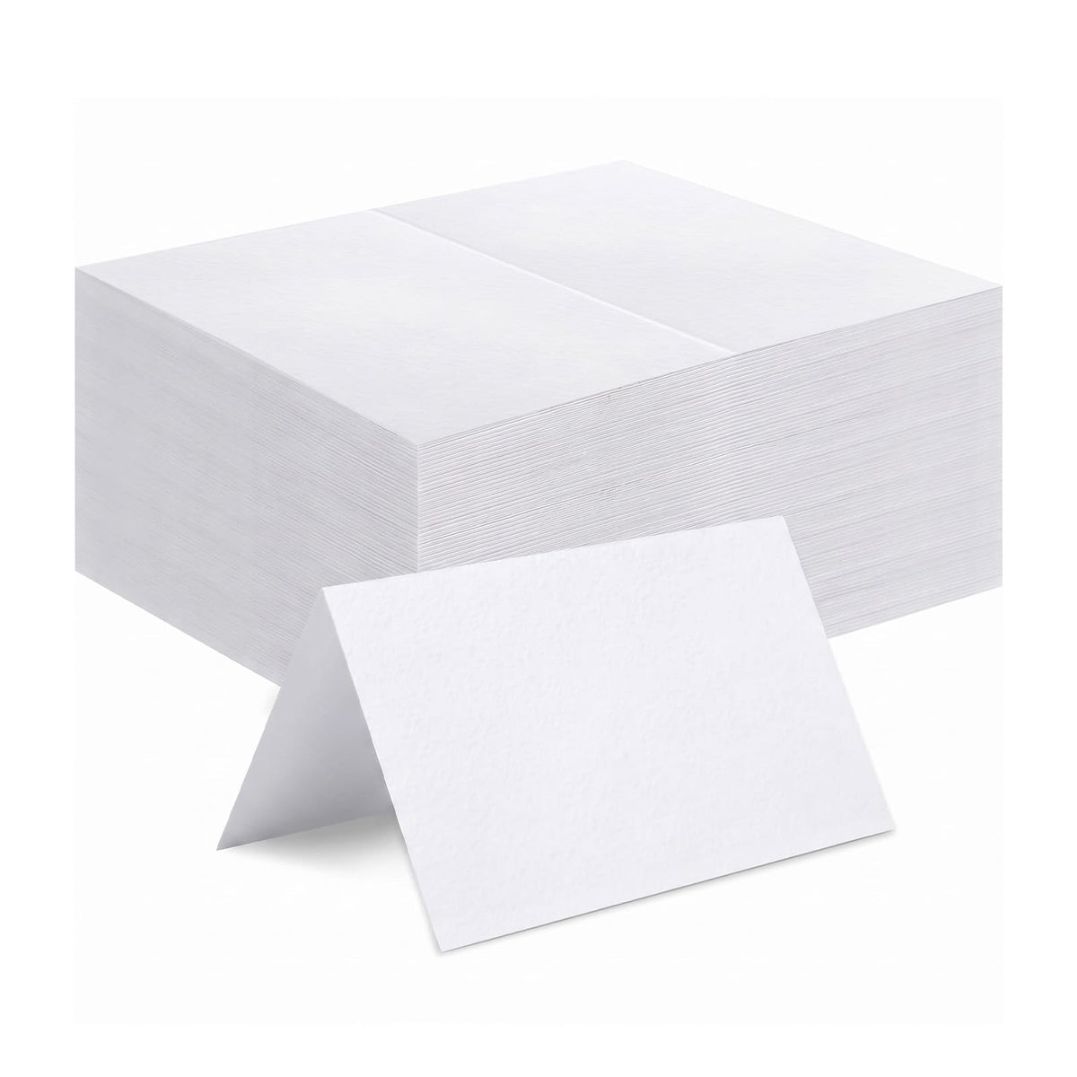 100Pcs Place Cards for Wedding Table Seating Chart, Blank Folded Write-On Kraft Paper Name Tent Cards & Food Labels for Party Buffet, Reception Supplies for Dinner Parties, Banquets, Events