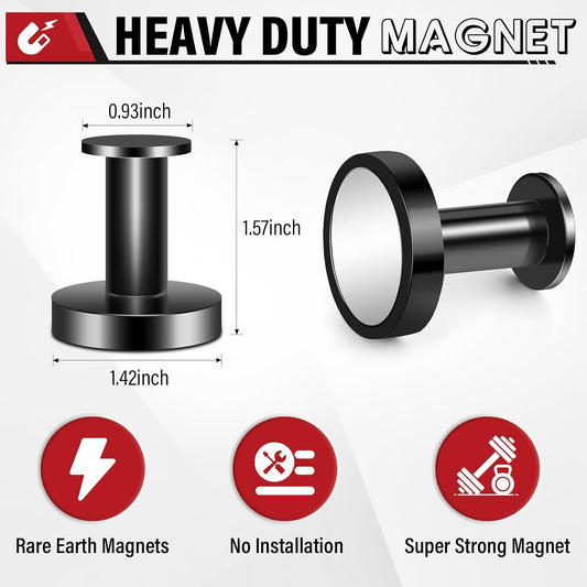 Buelkmag Magnetic Hooks for Cruise Cabins Black 150Lb Magnet Wreath Hanger