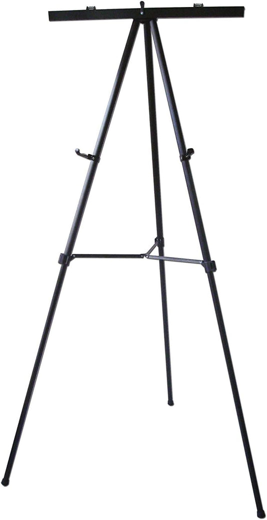 Pack of 4-Lightweight Aluminum Flip-Chart Presentation Easel, Black (4 Pack)