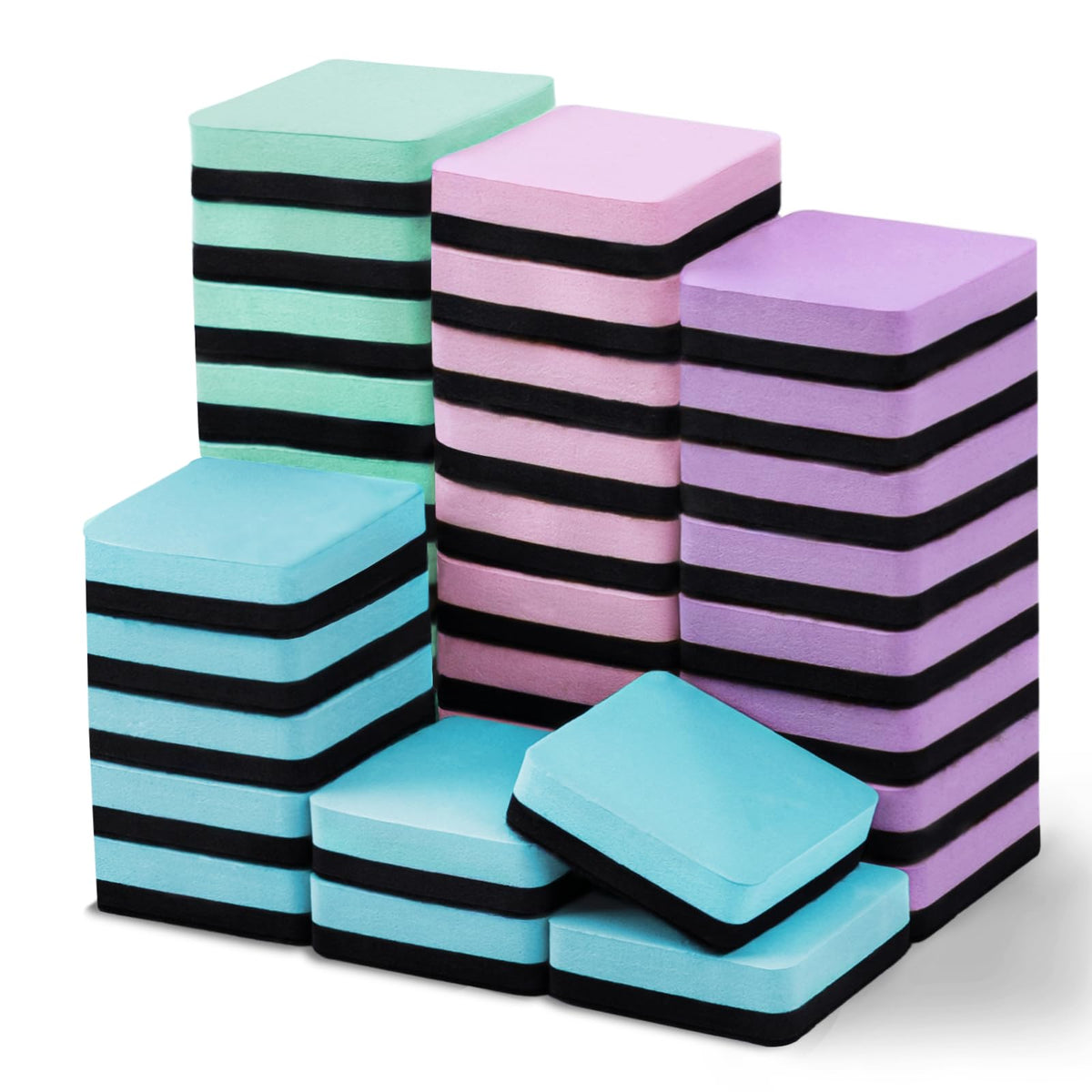 XKDOUS 12 Pack Magnetic Whiteboard Dry Erase Erasers for Classroom, Office