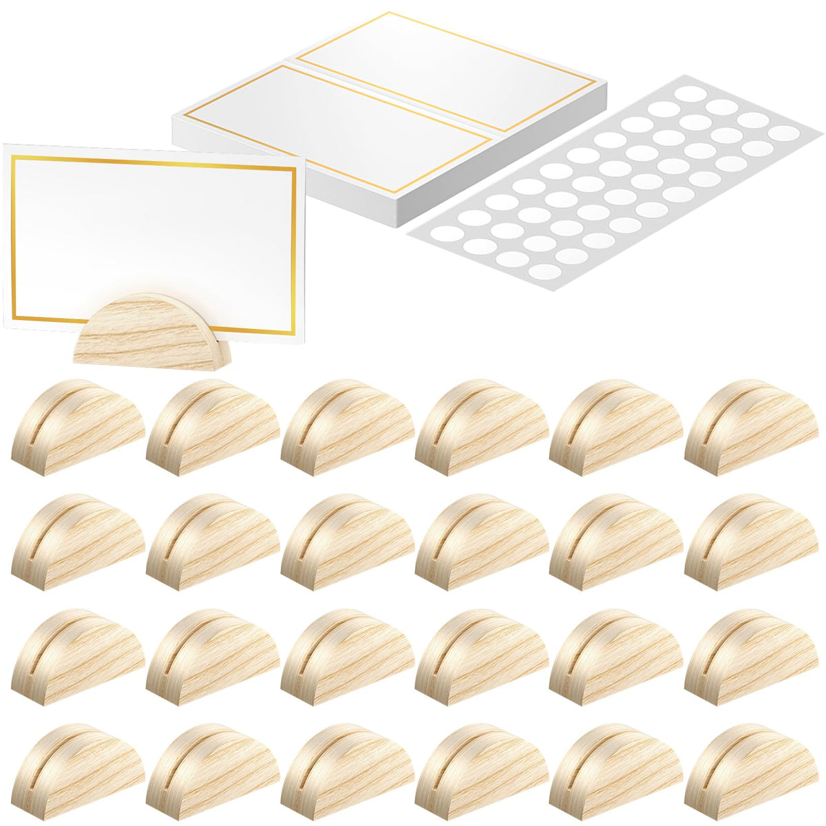 Uniclife 48 Pcs Place Card Holders for Wedding Party Tables