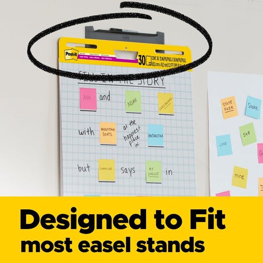 Post-it Super Sticky Easel Pad, 25 x 30 in, White Grid, 2 Pads