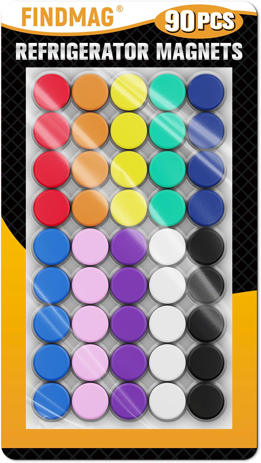 FINDMAG 12 Pack Fridge Magnets, Refrigerator Magnets Decorative for Locker