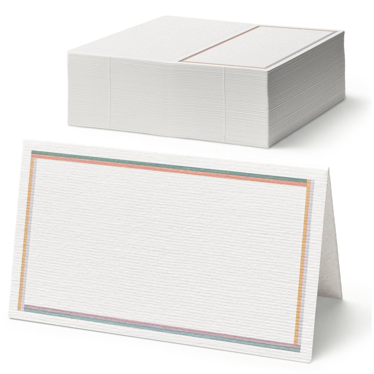 Place Cards for Weddings, 100-Count Table Name Cards, Blank Tent Cards, Seating Placecards for Dinner Parties, Banquets, Events, Pastel Promise
