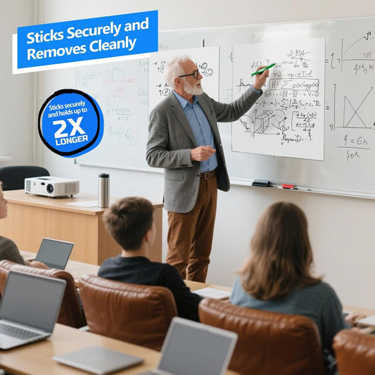 Nortix Sticky Easel Pad, Flip Chart Paper, 20 x23 inch, 30 Sheets/Pad, 6 Pads, Chart Paper for Teachers,Super Adhesive & Bleed-Resistant, Large Self-Stick Easel Paper for Classroom/Office/Home