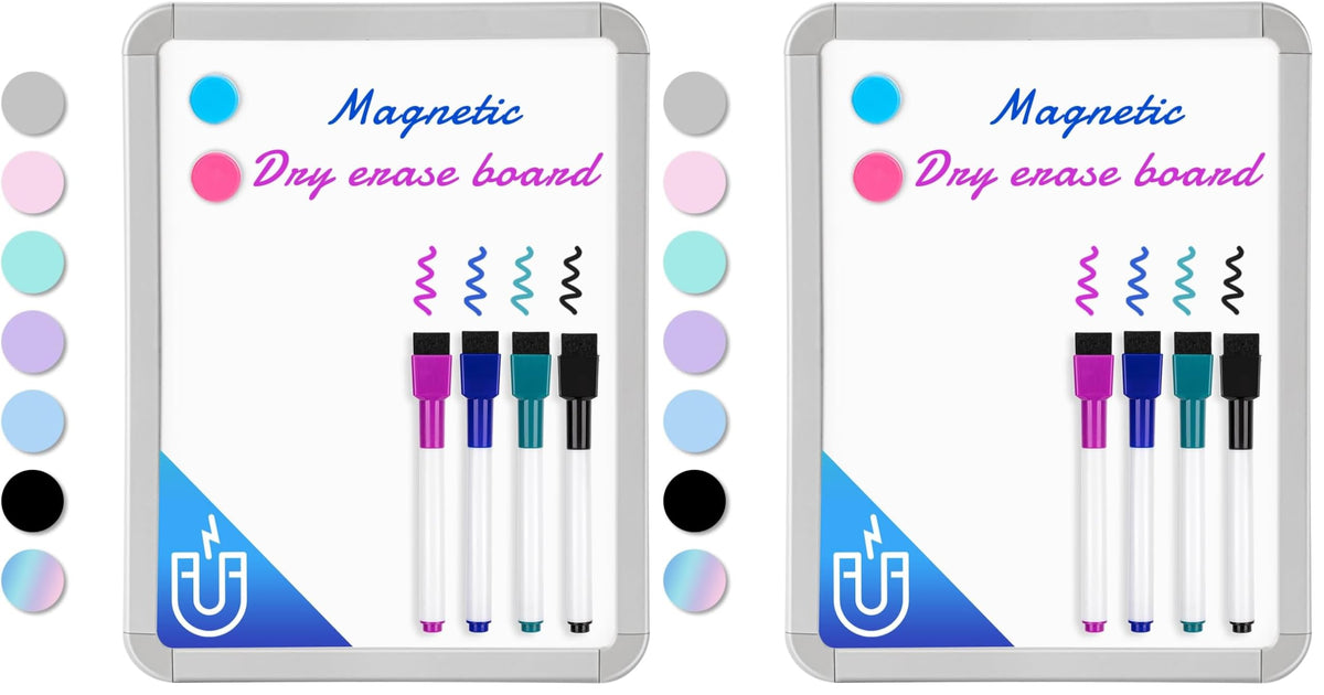 VUSIGN Magnetic Dry Erase Board, 8.5 x 11 Inches White Board, Pink