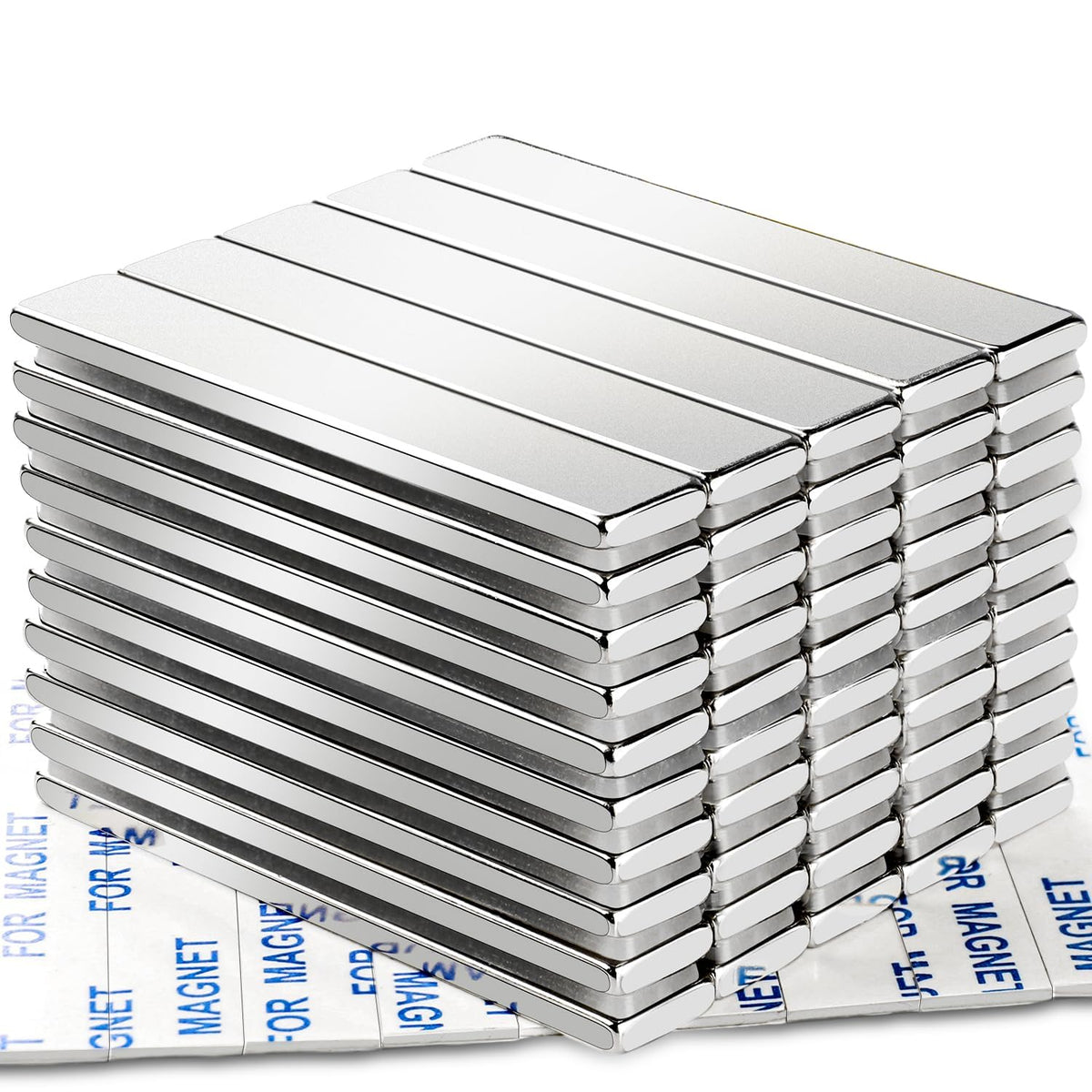 DIYMAG Strong Magnets, 12 Pack Neodymium Magnetic Strips Adhensive Backing
