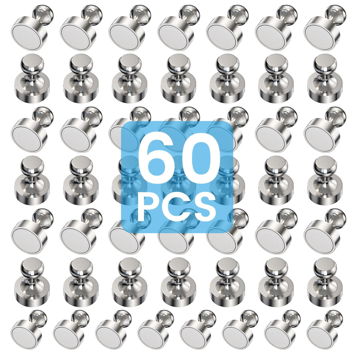 20PCS Fridge Magnets, Refrigerator Magnets for Whiteboard, Silver