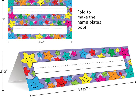 Teacher Created Resources Happy Stars Tented Name Plates (TCR1941)