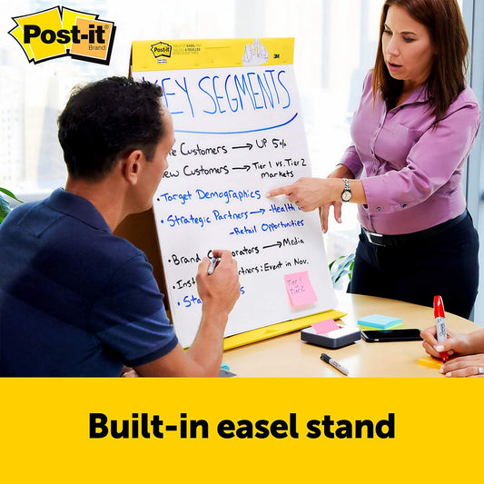 Post-it Meeting Chart, 20 x 23 in, White, Lined, 1 Pad, 20 Sheets/Pad