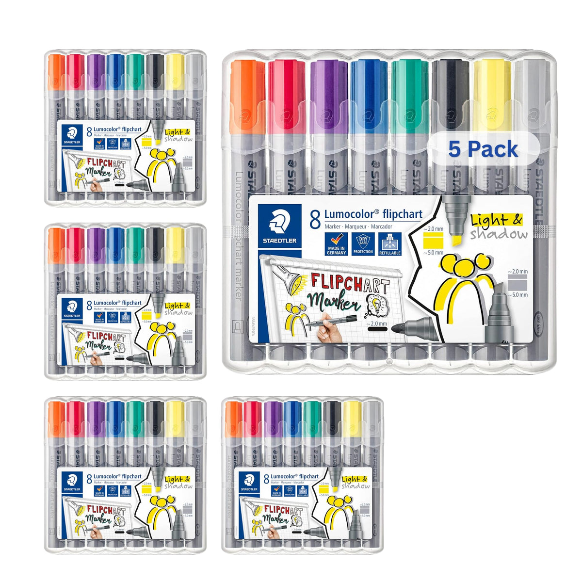 STAEDTLER Lumocolor Flipchart Marker: Set of 8