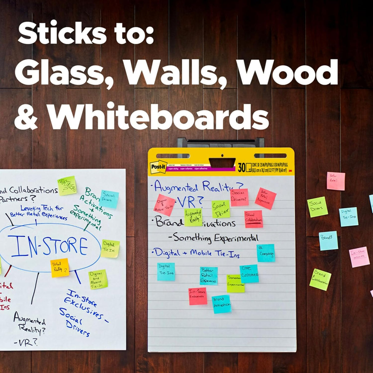 Post-it Super Sticky Easel Pad, 25 x 30 in, White Lined, 2 Pads