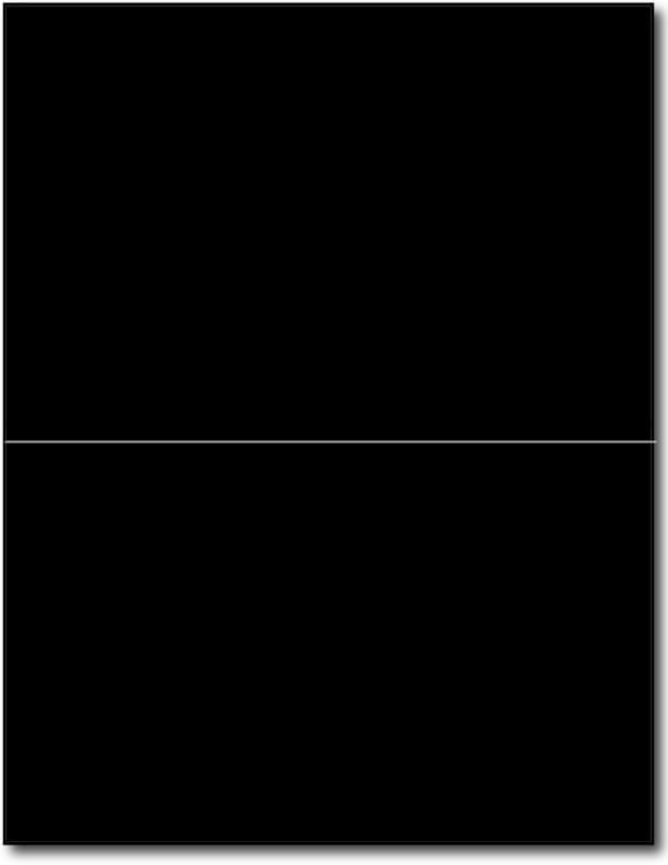 96 Pack Mini Place Cards 3.5” x 2” – Folded Table Tent Cards, 80lb Cover – Blank Printable Name Cards for Weddings, Parties, Events & Food Labels (Black)