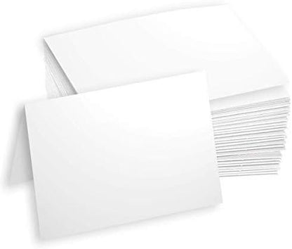 Hamilco White 80lb Cover Heavy A2 Tent Cards for Weddings & RSVP (100PK)