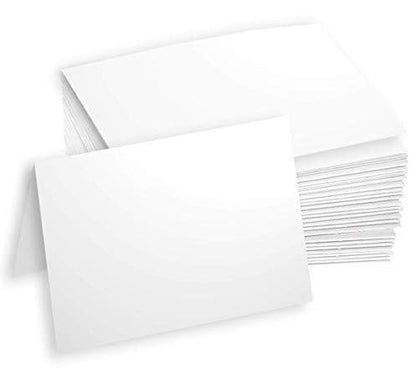 Hamilco White 80lb Cover Heavy A2 Tent Cards for Weddings & RSVP (100PK)