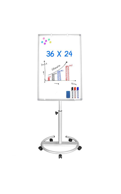 Maxtek Whiteboard on Wheels 40 x 28 in, Magnetic Rolling Dry Erase Easel