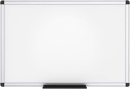 VIZ-PRO Dry Erase Board/Magnetic White Board, 48 X 32 Inches, Silver Aluminium Frame