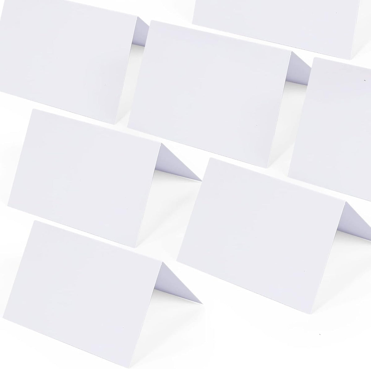 Place Cards for Table Setting, 50 Pcs Blank Tent Cards - 3.7x2.48 In