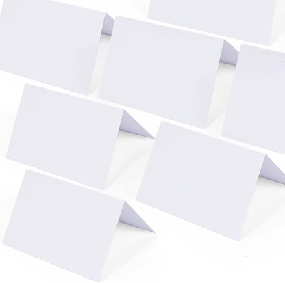 Place Cards for Table Setting, 50 Pcs Blank Tent Cards - 3.7x2.48 In