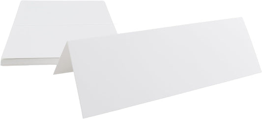 30Pack Blank Tent Cards, Large 3-1/2" x 11" Folded Name Place Cards for Table Setting, Wedding, Party, 7" x 11" Folds to 3-1/2" x 11"