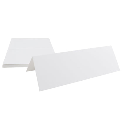 30Pack Blank Tent Cards, Large 3-1/2" x 11" Folded Name Place Cards for Table Setting, Wedding, Party, 7" x 11" Folds to 3-1/2" x 11"