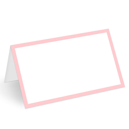 25 Pcs Blush Pink Place Cards, Blank Tent Name Cards for Food Buffet, Dinner Party, Wedding Reception, Bridal Shower Table Setting -02