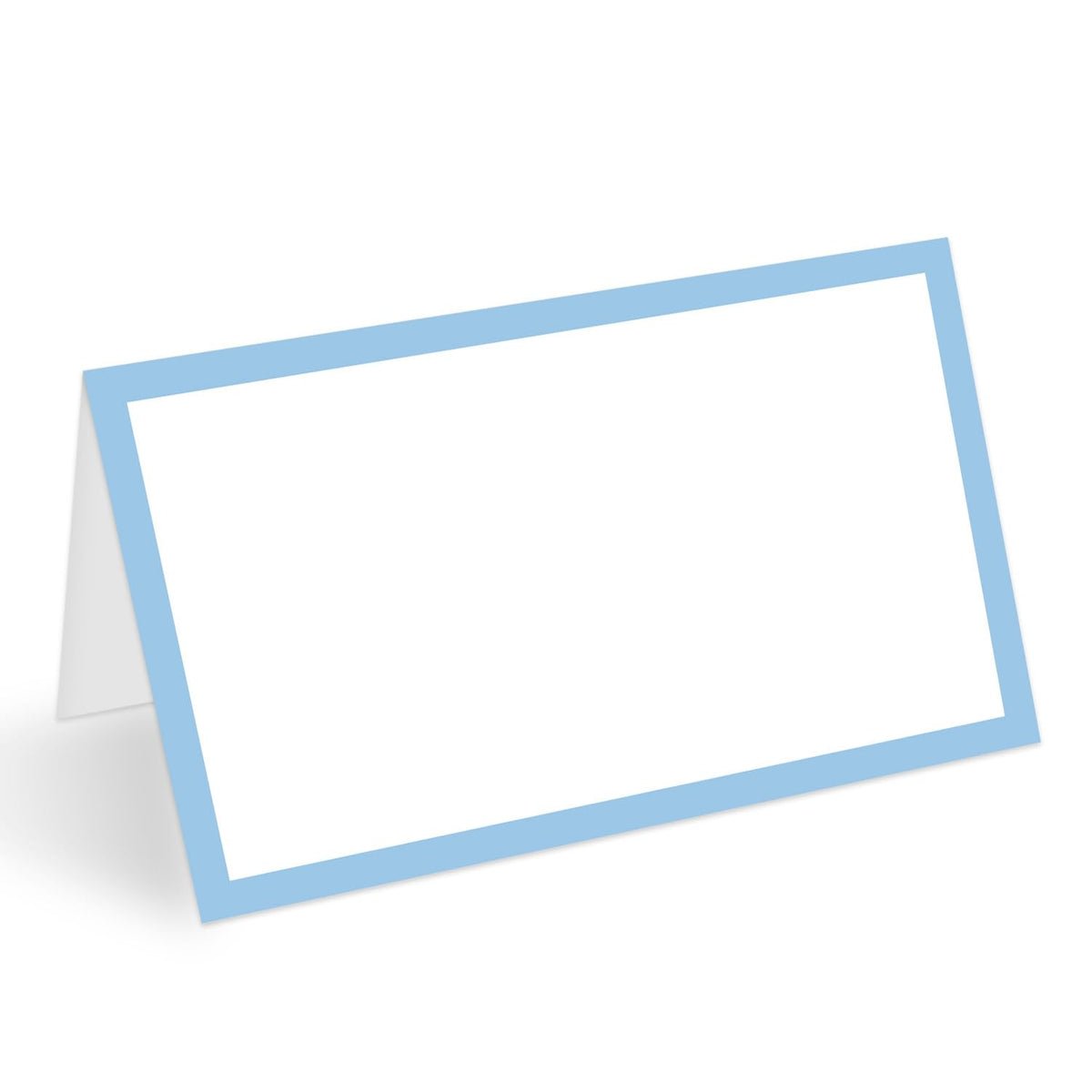 Dusty Blue Border Place Cards for Table Setting, Blank Name Card for Banquet, Set of 25 Seating Cards for Wedding Reception Baby Shower Birthday Party and Events-04