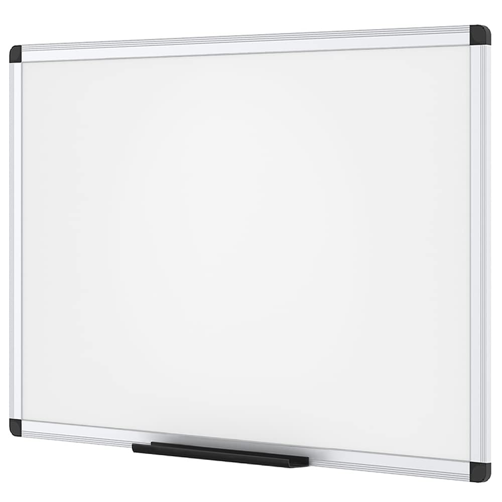 VIZ-PRO Dry Erase Board/Magnetic White Board, 48 X 32 Inches, Silver Aluminium Frame