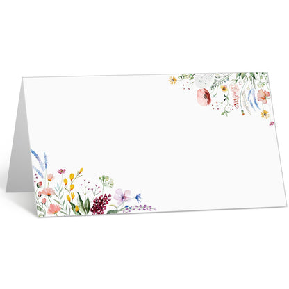 Fumete 100 Pack Wedding Place Cards, Watercolor Table Setting,Fresh