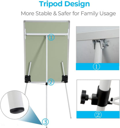 Whiteboard Easel 36" x 24" Height Adjustable, Magnetic Dry Erase Easel