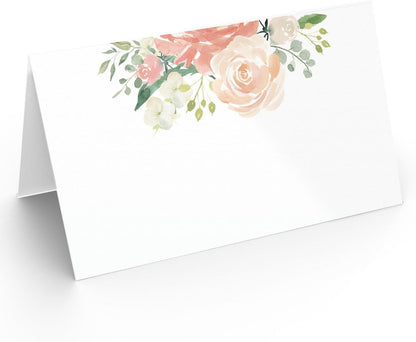 Printed Party Table Place Cards for All Occasions and Events, Set of 25 (Elegant Branch)