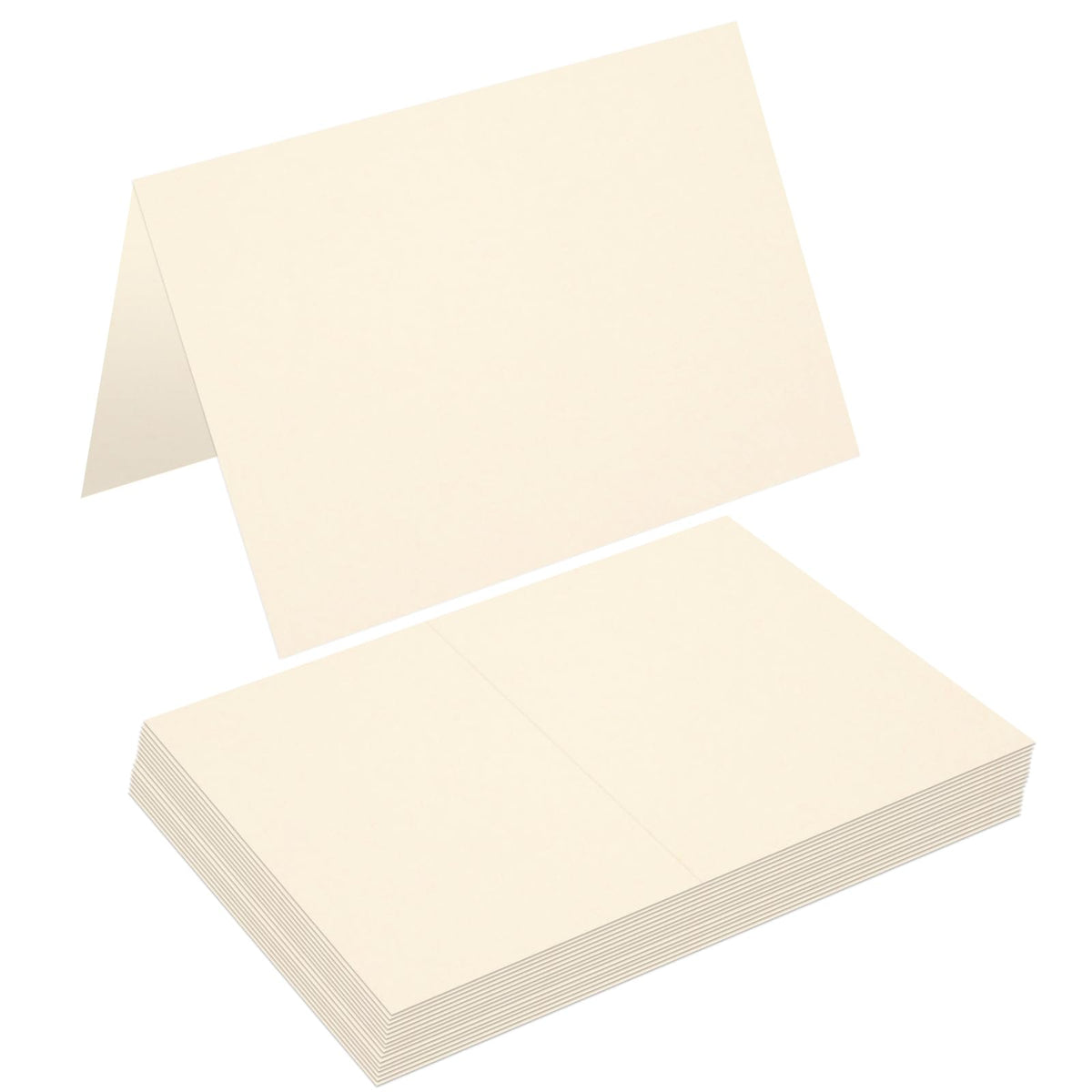 50 Pcs White 4" x 6" Folded Place Card Blank Note Tent Card 110lb/300gsm