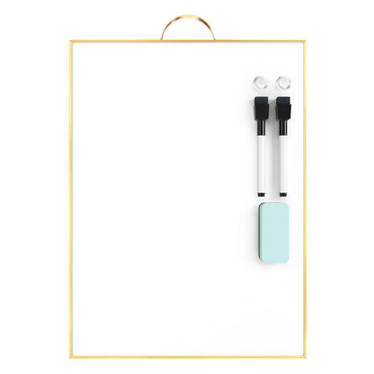 TSJ OFFICE Small White Board - 16" X 12" Portable Black Aluminum Framed Whiteboard, Magnetic Dry Erase Board with a Handle, to Do List Notepad for Office, Home, School