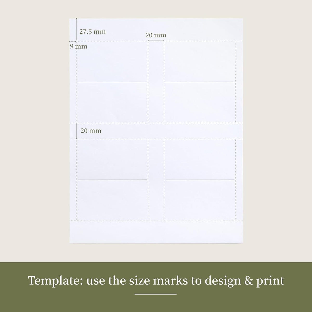 Printable Place Cards 2" x 3.5" 160 Pcs