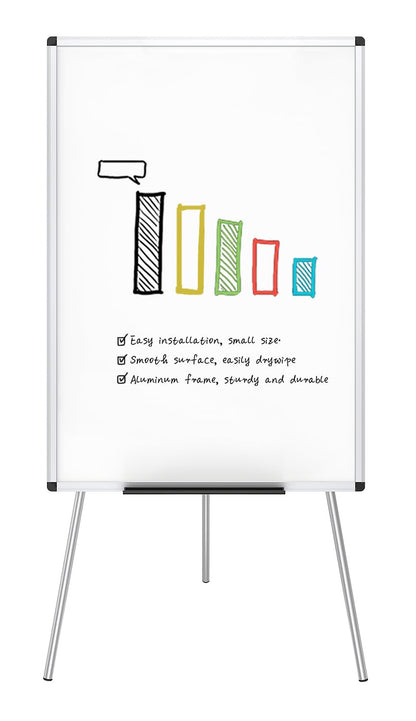 VIZ-PRO Whiteboard Easel, 36 x 24 Inches, Portable Stand Dry Erase Board