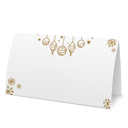 Golden Leaf Food Tent Labels - 25 Pack Wedding & Banquet Table Cards - Perfect for Place Cards, Buffet Food Labels (FZ-a07)