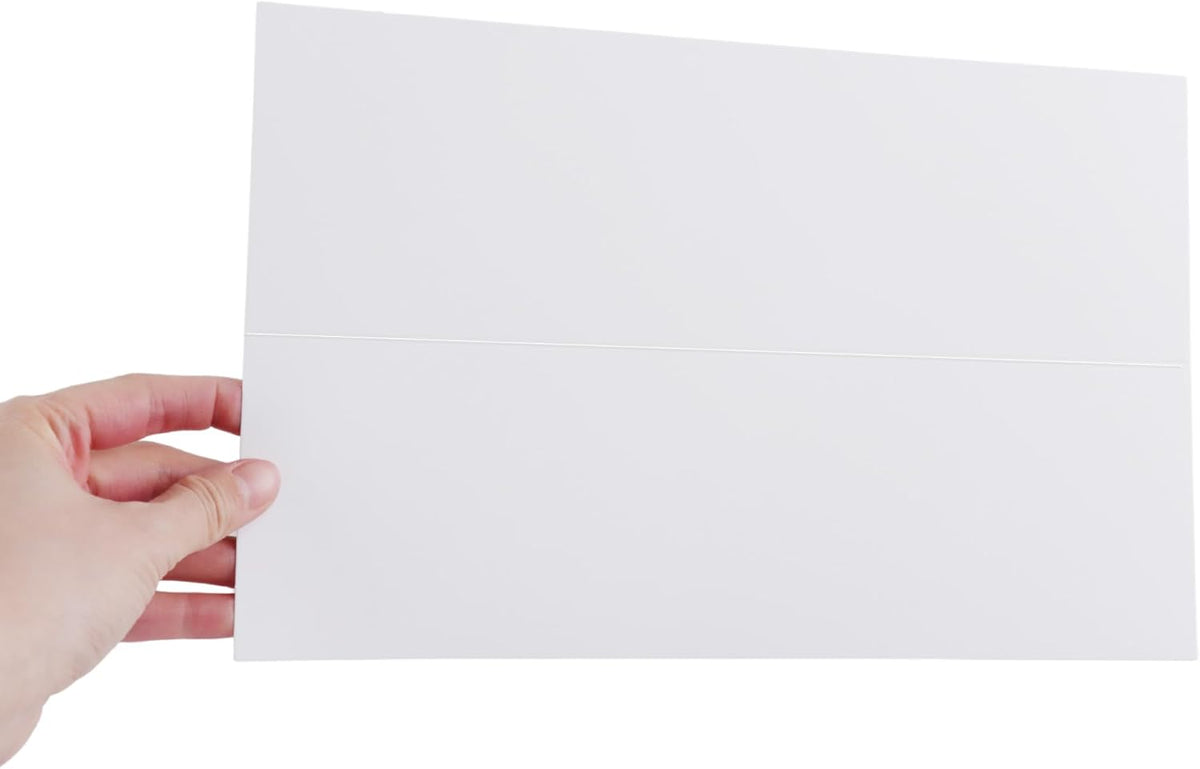 30Pack Blank Tent Cards, Large 3-1/2" x 11" Folded Name Place Cards for Table Setting, Wedding, Party, 7" x 11" Folds to 3-1/2" x 11"