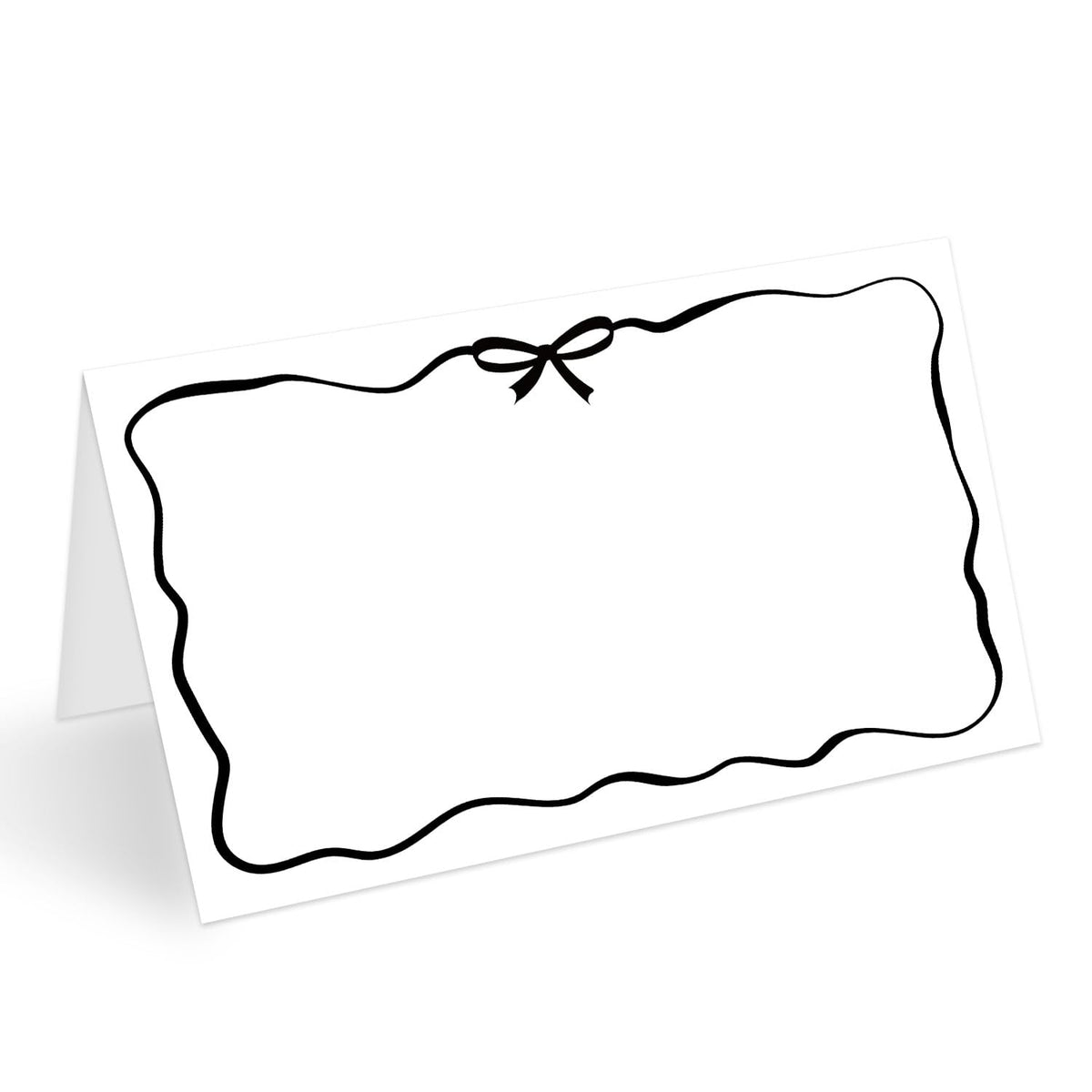 Dusty Blue Border Place Cards for Table Setting, Blank Name Card for Banquet, Set of 25 Seating Cards for Wedding Reception Baby Shower Birthday Party and Events-04