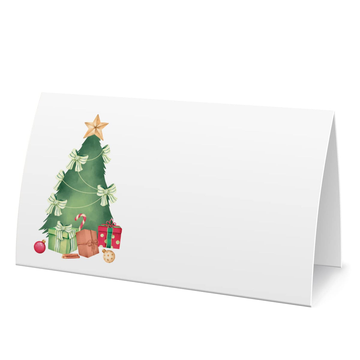 Golden Leaf Food Tent Labels - 25 Pack Wedding & Banquet Table Cards - Perfect for Place Cards, Buffet Food Labels (FZ-a07)