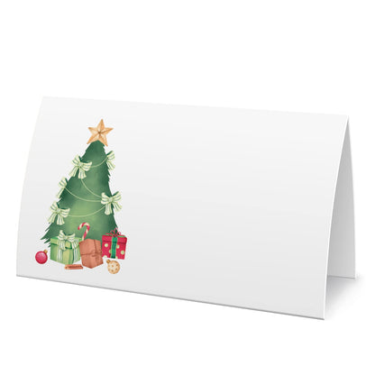 Golden Leaf Food Tent Labels - 25 Pack Wedding & Banquet Table Cards - Perfect for Place Cards, Buffet Food Labels (FZ-a07)