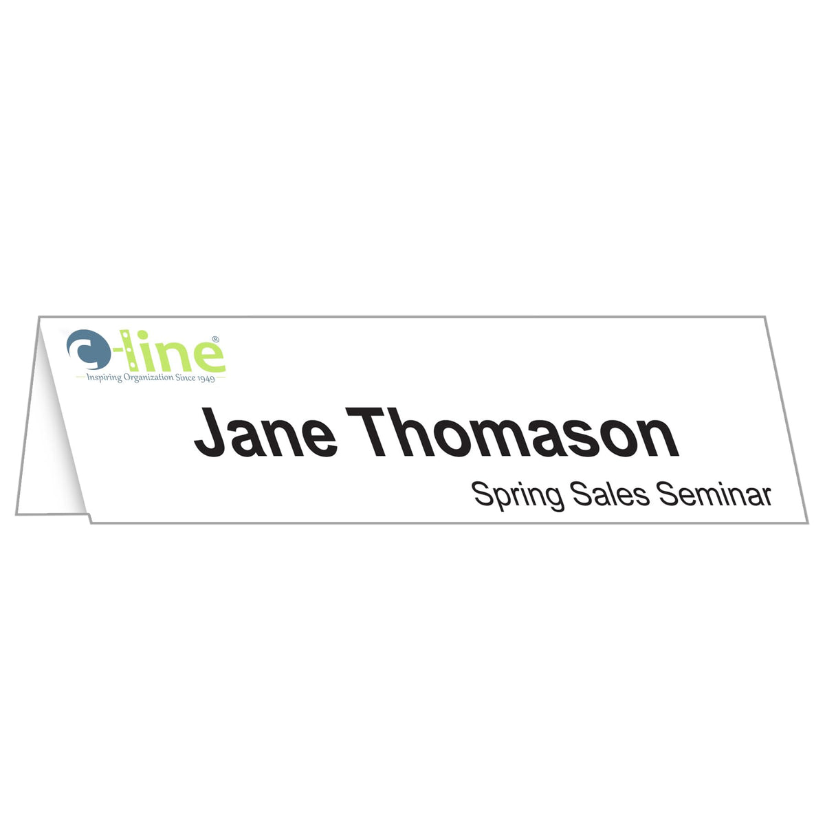 C-Line Rigid Plastic Name Tent Holders, 4.25 x 11, Clear, 25/PK (87507)