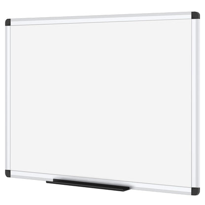 VIZ-PRO Dry Erase Board/Magnetic White Board, 48 X 32 Inches, Silver Aluminium Frame