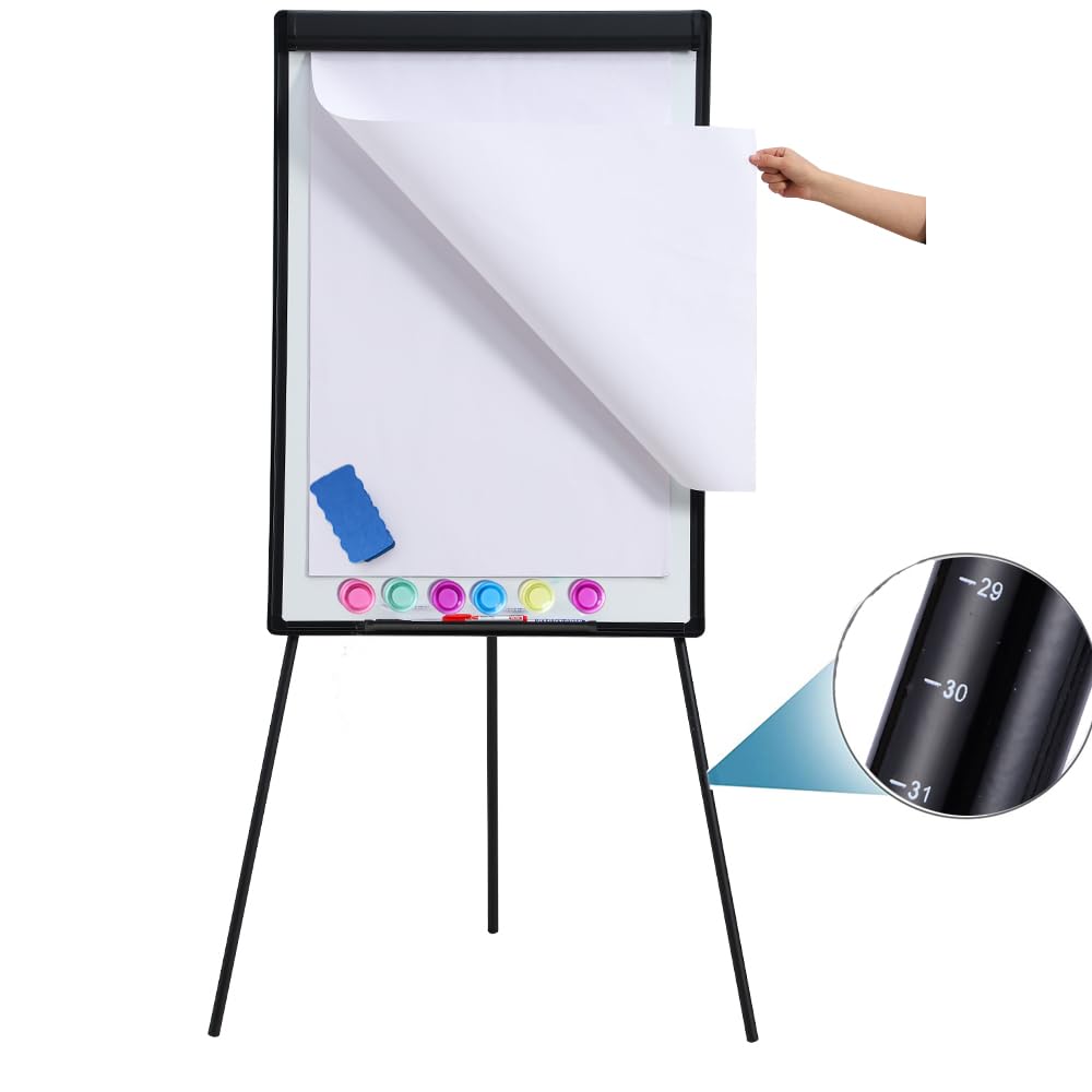 Whiteboard Easel 36" x 24" Height Adjustable, Magnetic Dry Erase Easel